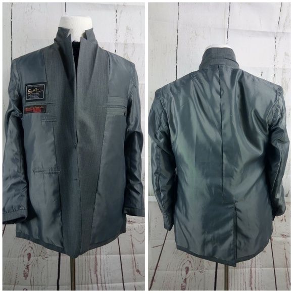 Sam's Tailor 42R Gray Surgeon Cuff Suit Blazer Spo - Picture 8 of 8